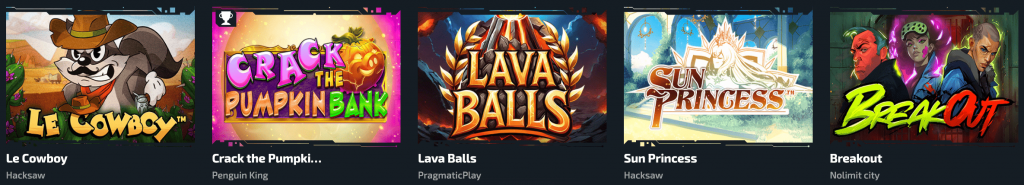 Les types de jeux que vous trouverez sur Casinozer